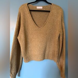 Urban Outfitters Camel V-Neck Sweater